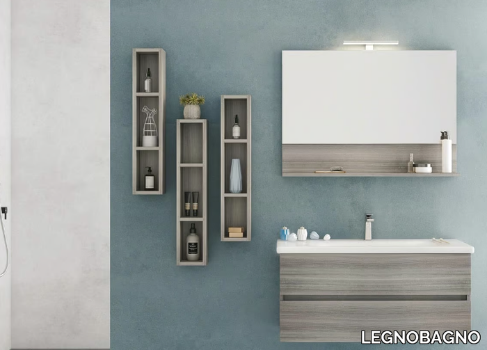 SOFT 10 - Wall-mounted vanity unit with drawers _ LEGNOBAGNO