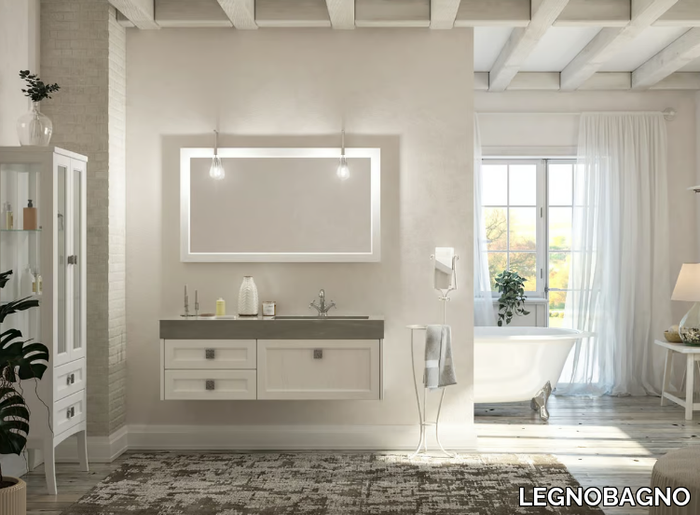 RETRÒ R211 - Vanity unit with mirror _ LEGNOBAGNO