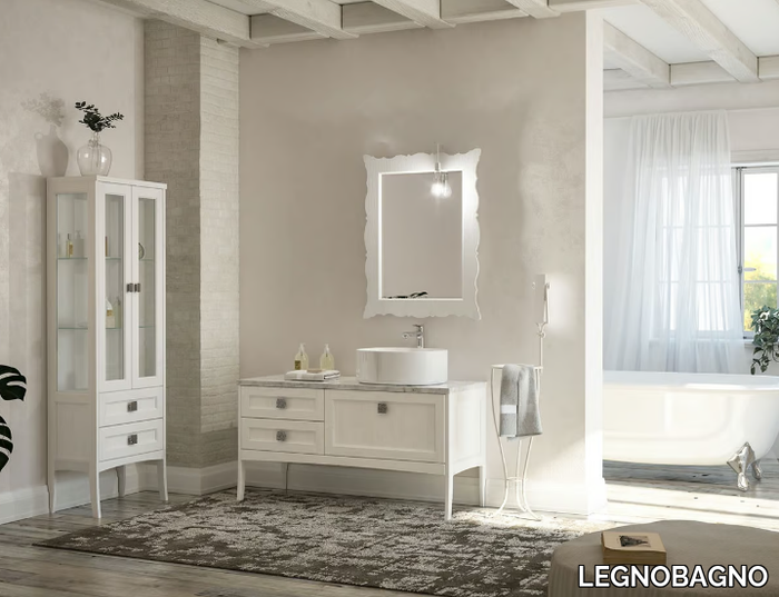 RETRÒ R213 - Floor-standing vanity unit with mirror _ LEGNOBAGNO