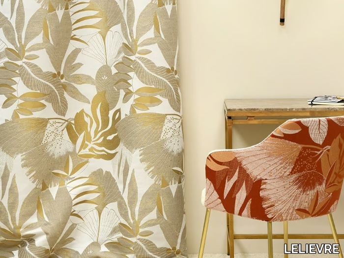 HORTUS - Jacquard fabric with floral pattern _ LELIEVRE