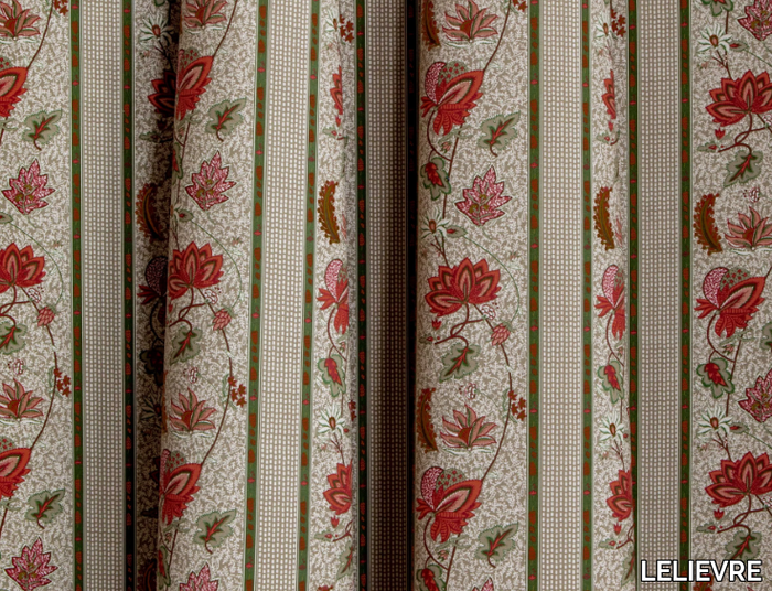 AUGUSTINE - Cotton fabric with floral pattern _ LELIEVRE