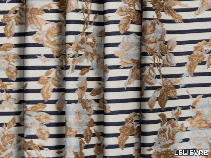 CROISIÈRE - Jacquard striped viscose fabric _ LELIEVRE