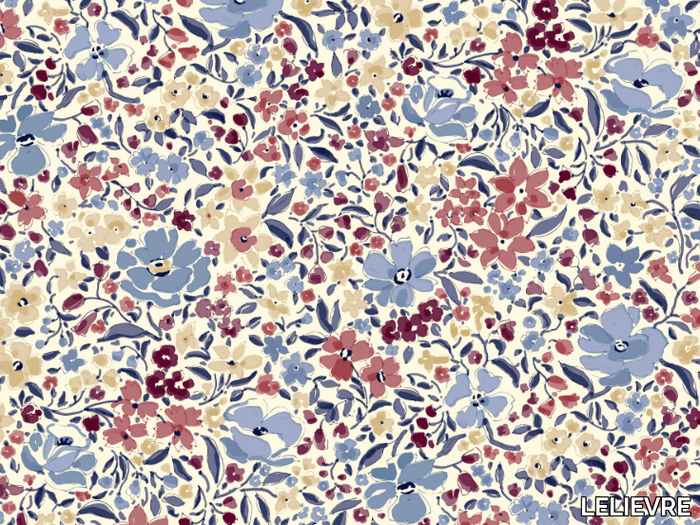 FLEURETTES - Nonwoven wallpaper with floral pattern _ LELIEVRE