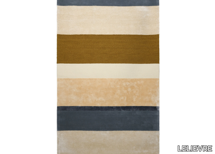 RYTHME - Round striped wool rug _ LELIEVRE