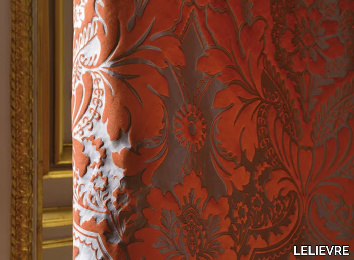 ODALISQUE - Damask fabric with floral pattern _ LELIEVRE