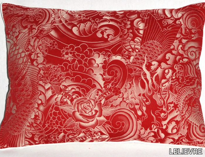 JEAN PAUL GAULTIER - SAGESSE - Rectangular cotton cushion _ LELIEVRE