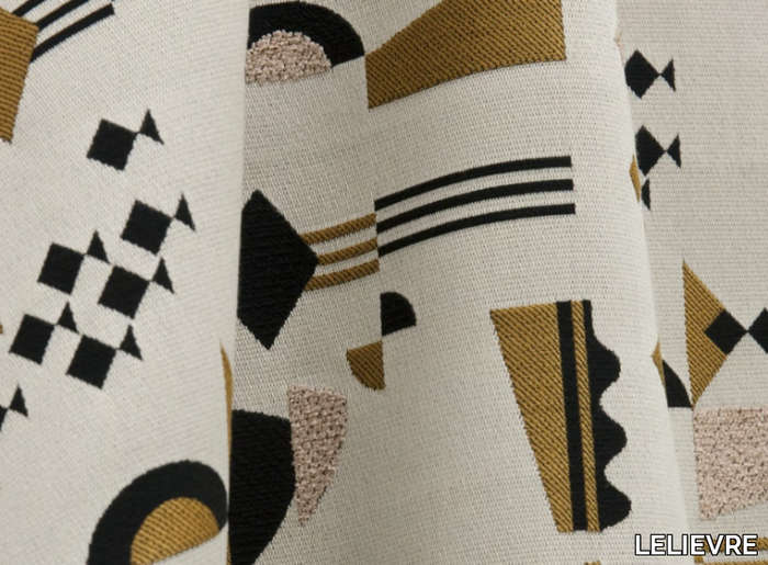 REGATE - Jacquard viscose upholstery fabric with graphic pattern _ LELIEVRE