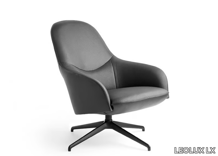 LXR13 - Swivel armchair with armrests _ LEOLUX LX