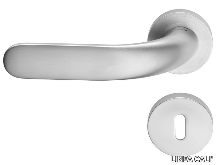 POINT - Brass door handle with lock _ LINEA CALI'