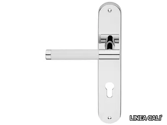 JENNY - Brass door handle on back plate _ LINEA CALI'