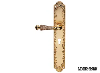 JEWEL - Brass door handle with Swarovski® Crystals on back plate _ LINEA CALI'