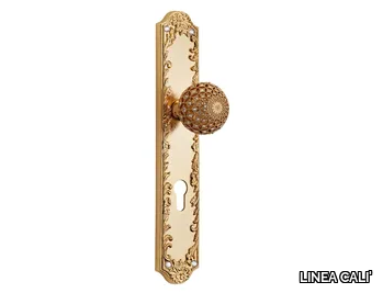 JEWEL - Brass door knob on back plate with Swarovski® Crystals _ LINEA CALI'