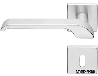 TURBO - Brass door handle with square lock _ LINEA CALI'