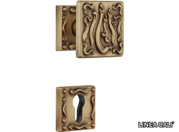 FRIDA - Brass door knob with lock _ LINEA CALI'