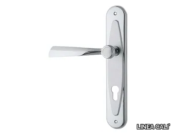 ELIKA - Classic style metal door handle on back plate with lock _ LINEA CALI'