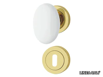 FLAVIA - Classic style brass door knob with lock _ LINEA CALI'