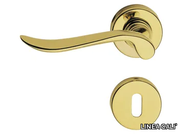 IBIZA - Classic style brass door handle on rose with lock _ LINEA CALI'