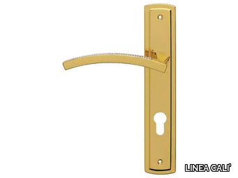 PROFILO MESH - Chromed brass door handle with Swarovski® Crystals on back plate _ LINEA CALI'