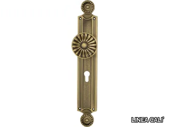 DAISY - Chromed brass door knob with lock on back plate _ LINEA CALI'