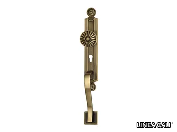 DAISY - Chromed brass door knob with lock on back plate _ LINEA CALI'