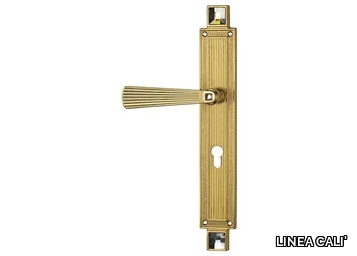 OPERA CRYSTAL - Chromed brass door handle on back plate _ LINEA CALI'