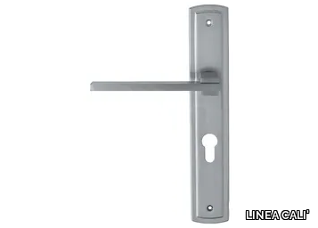 SLIM - Chromed brass door handle on back plate _ LINEA CALI'