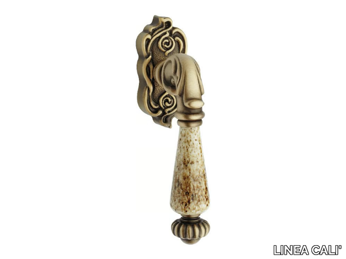 NINFA PORCELLANA - Classic style DK brass window handle _ LINEA CALI'