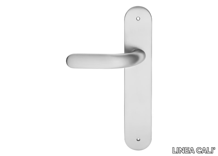 POINT - Brass door handle on back plate _ LINEA CALI'