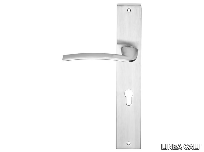 ALA - Chromed brass door handle on back plate _ LINEA CALI'