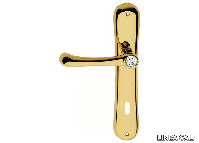 IDEA CRYSTAL - Chromed brass door handle with Swarovski® Crystals on back plate _ LINEA CALI'