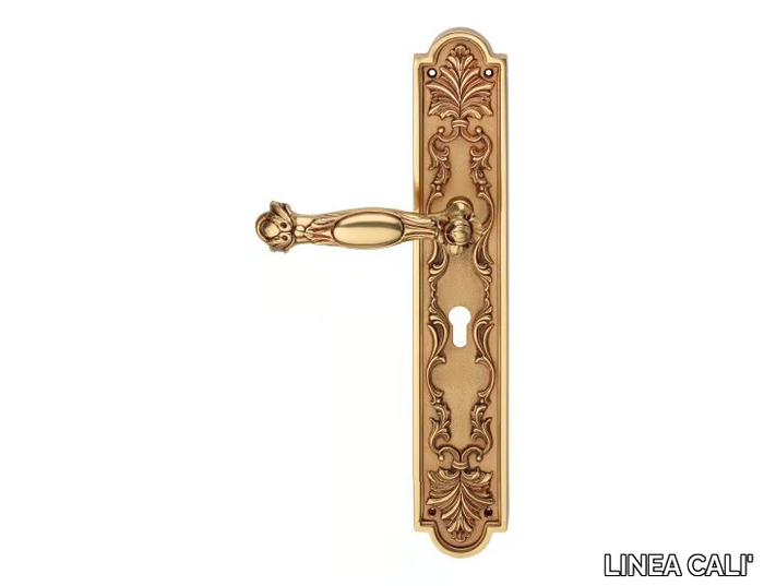 QUEEN - Baroque metal door handle on back plate _ LINEA CALI'