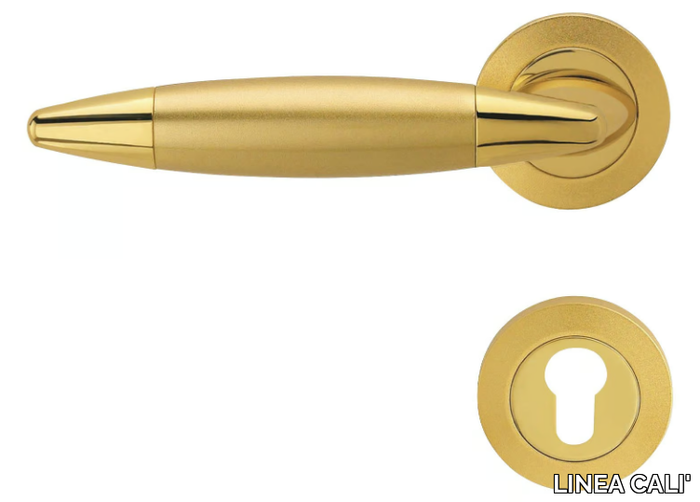 HAVANA - Classic style brass door handle on rose with lock _ LINEA CALI'