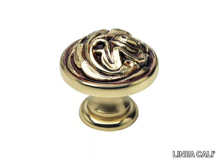 VINTAGE - Art Nouveau brass furniture knob _ LINEA CALI'