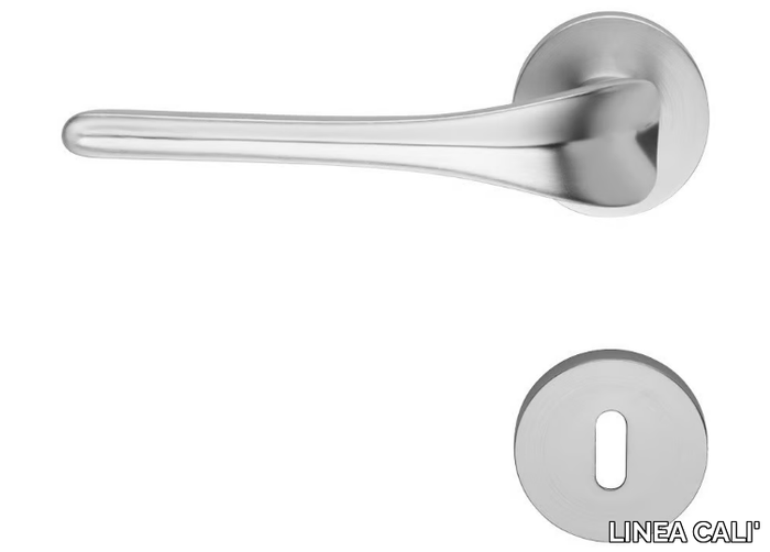 SPIRIT - Contemporary style brass door handle with lock _ LINEA CALI'