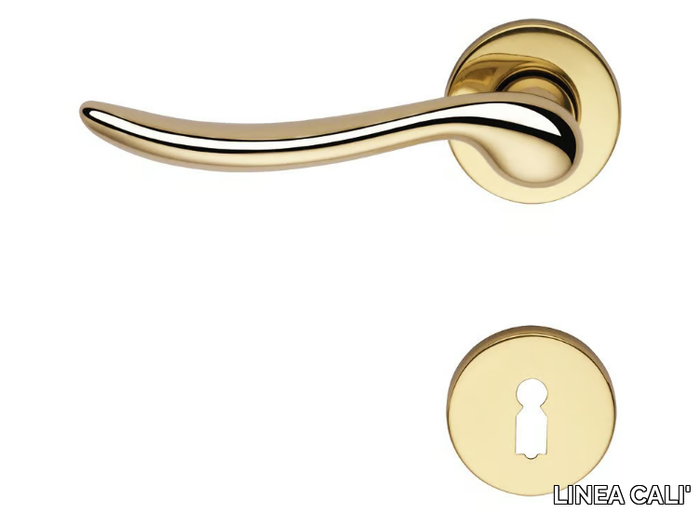 BETA - Classic style brass door handle with lock _ LINEA CALI'