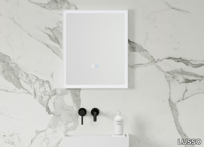 ELIXIR - Rectangular wall-mounted mirror with integrated lighting _ LUSSO