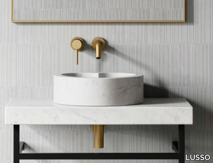 HEART - Countertop single Carrara marble washbasin _ LUSSO