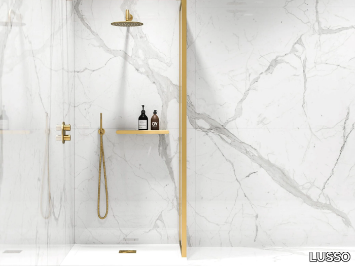 MAYFAIR - KIT A - Corner glass Walk in shower with tray _ LUSSO