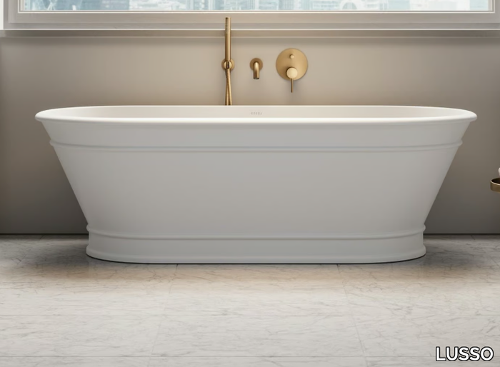 CHARLESTON - Freestanding oval Resin Stone bathtub _ LUSSO