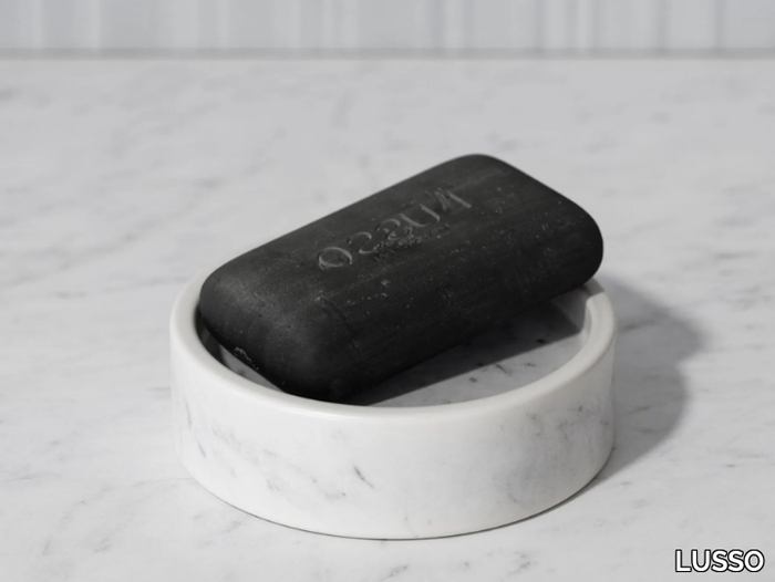 CONSERO - Countertop Carrara marble soap dish _ LUSSO