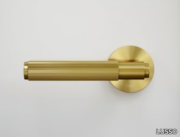 DALI - Stainless steel door handle on rose _ LUSSO