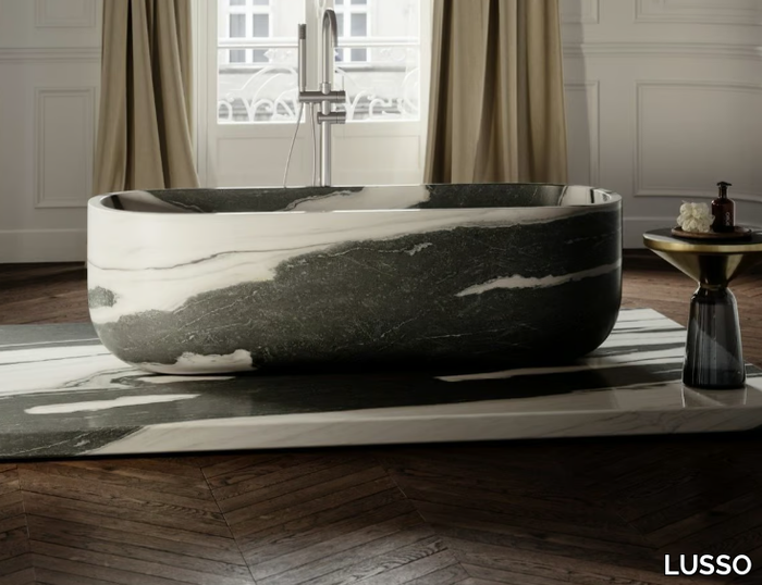 DESIGNO - Freestanding oval marble bathtub _ LUSSO