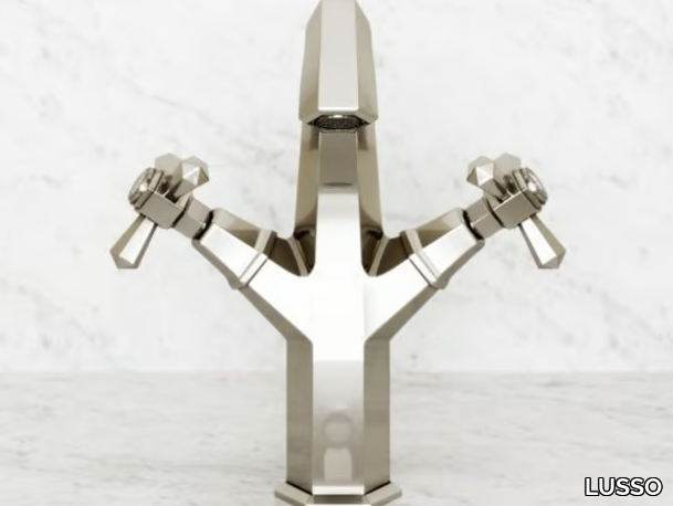 ETON - Deco High metal washbasin mixer with aerator with individual rosettes _ LUSSO