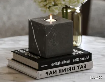 CASSINI - Pietra Grey marble candle holder _ LUSSO