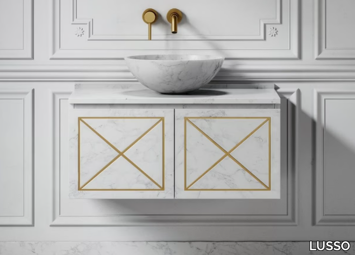 ITALIA - Countertop round single Carrara marble washbasin _ LUSSO