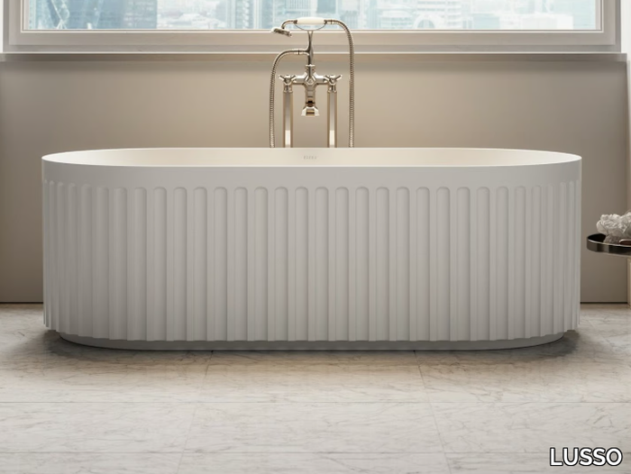 JADORE II - Freestanding oval Resin Stone bathtub _ LUSSO