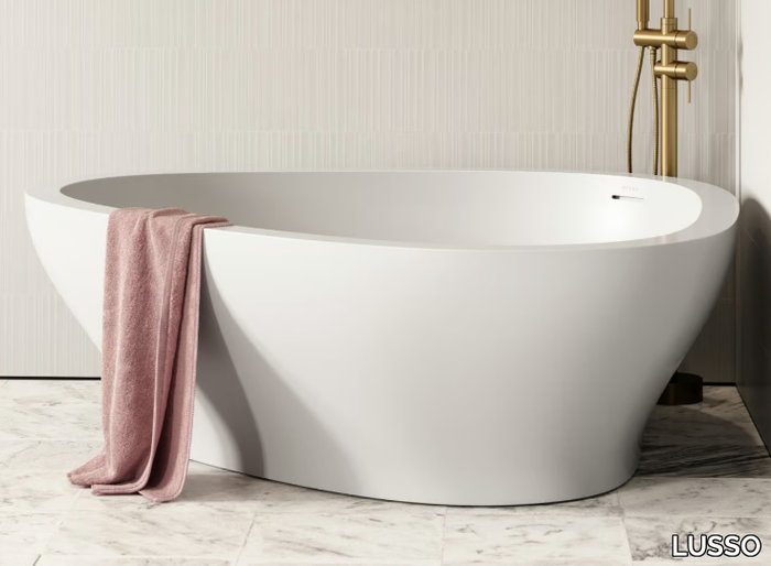 LISSONI - Triangular Resin Stone bathtub _ LUSSO