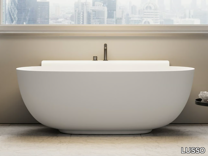 MARNI - Freestanding oval Resin Stone bathtub _ LUSSO