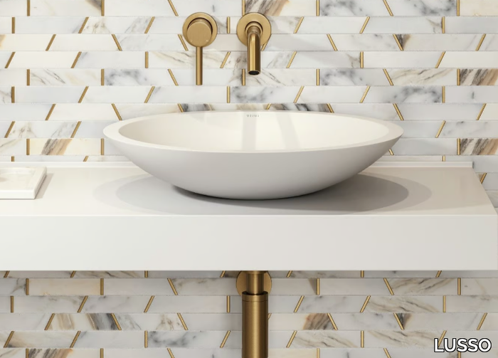 NOTION - Countertop round Resin Stone washbasin _ LUSSO