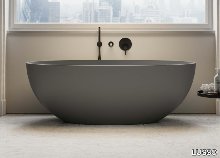 PICASSO - Freestanding oval Resin Stone bathtub _ LUSSO